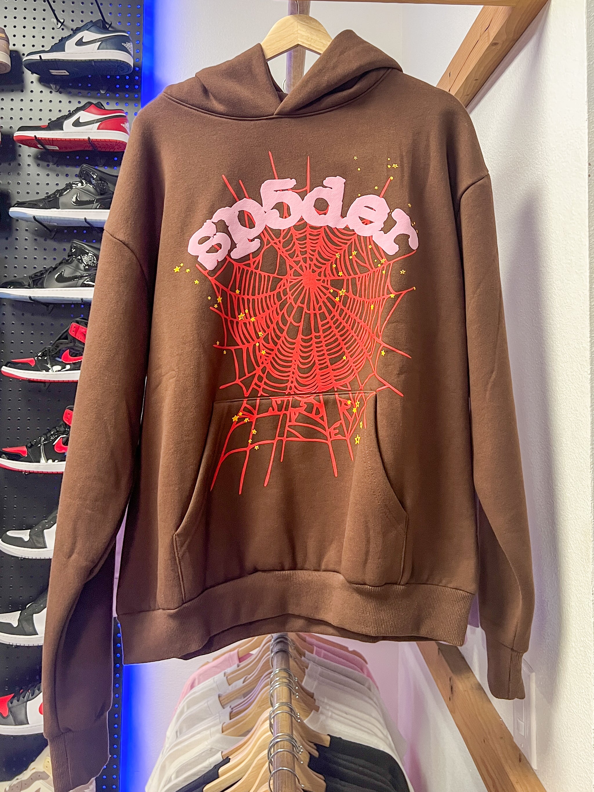 SP5DER HOODIE BROWN